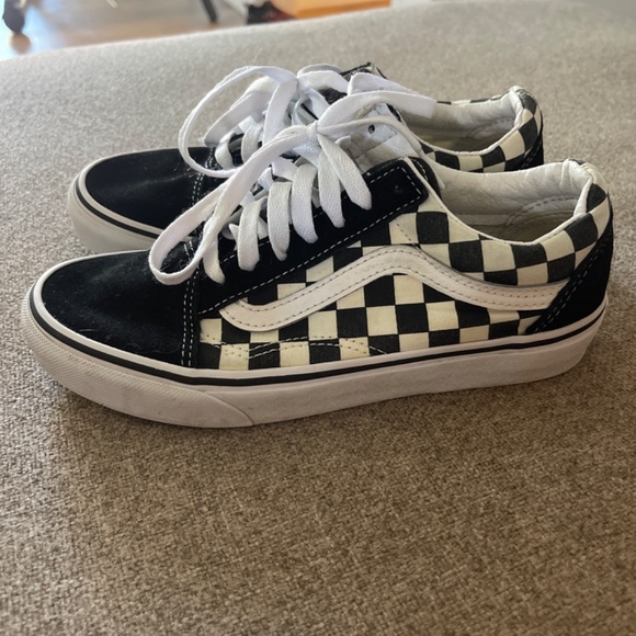 Old Skool black/white primary checker vans - Picture 2 of 4